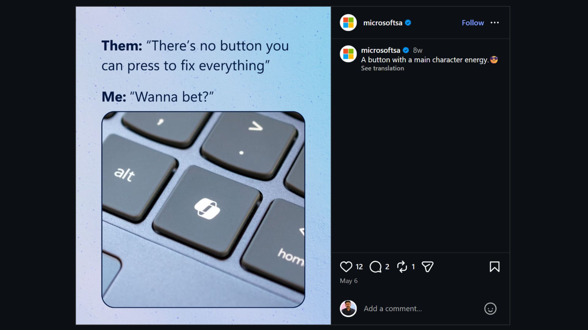 Bài đăng quan trọng của Copilot của Microsoft trên Instagram