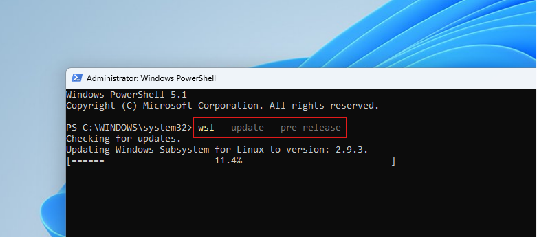 Cập nhật hệ thống con Windows cho Linux