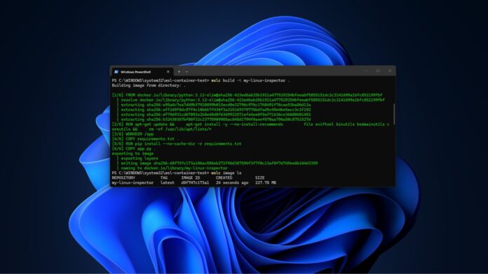 Bộ chứa WSL hoạt động trên Windows 11