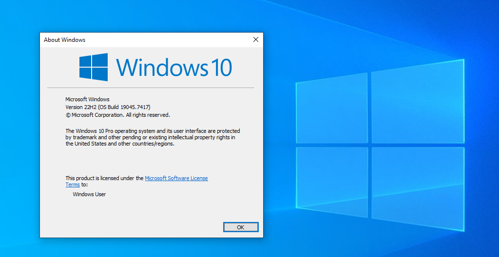 Số bản dựng Windows 10