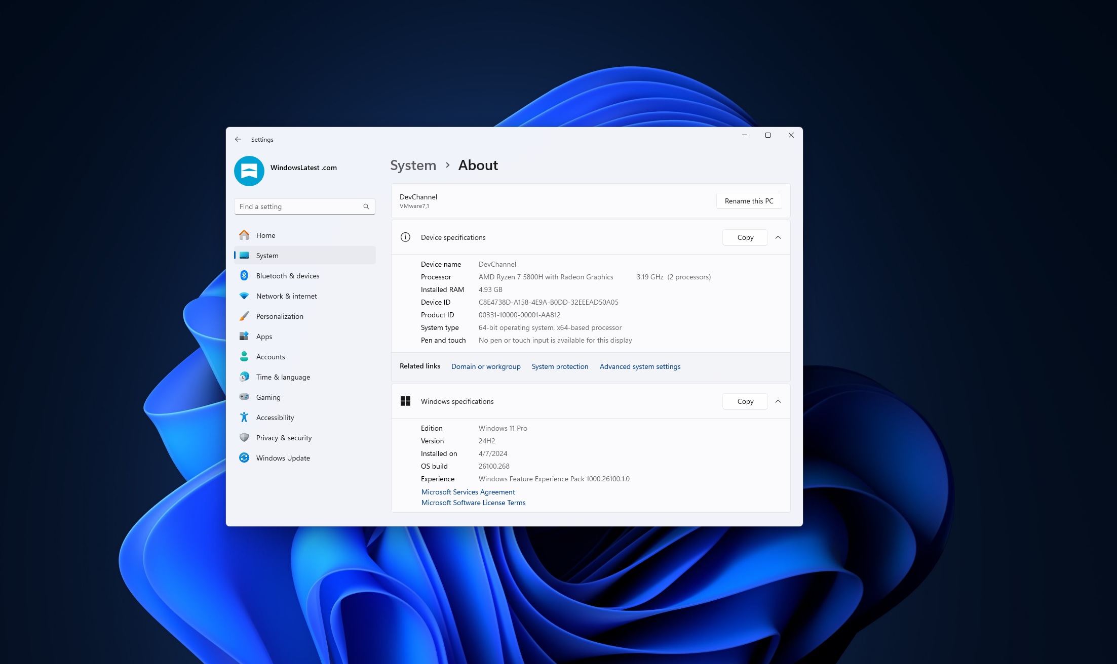 Windows 11 24H2 version