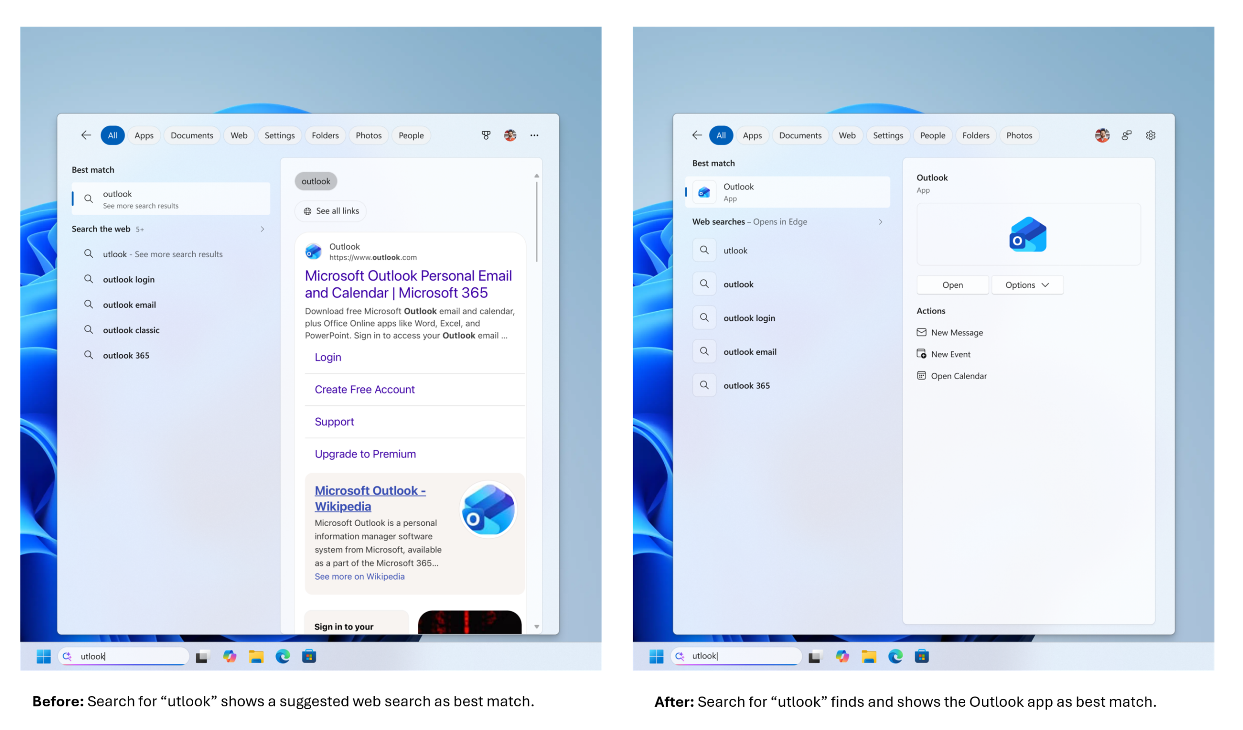 Windows Search hiện hiển thị kết quả chính xác ngay cả khi có lỗi chính tả